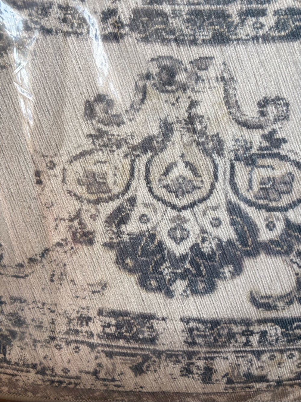 Round Grey 8ft Washable Area Rug - Picture 3 of 3